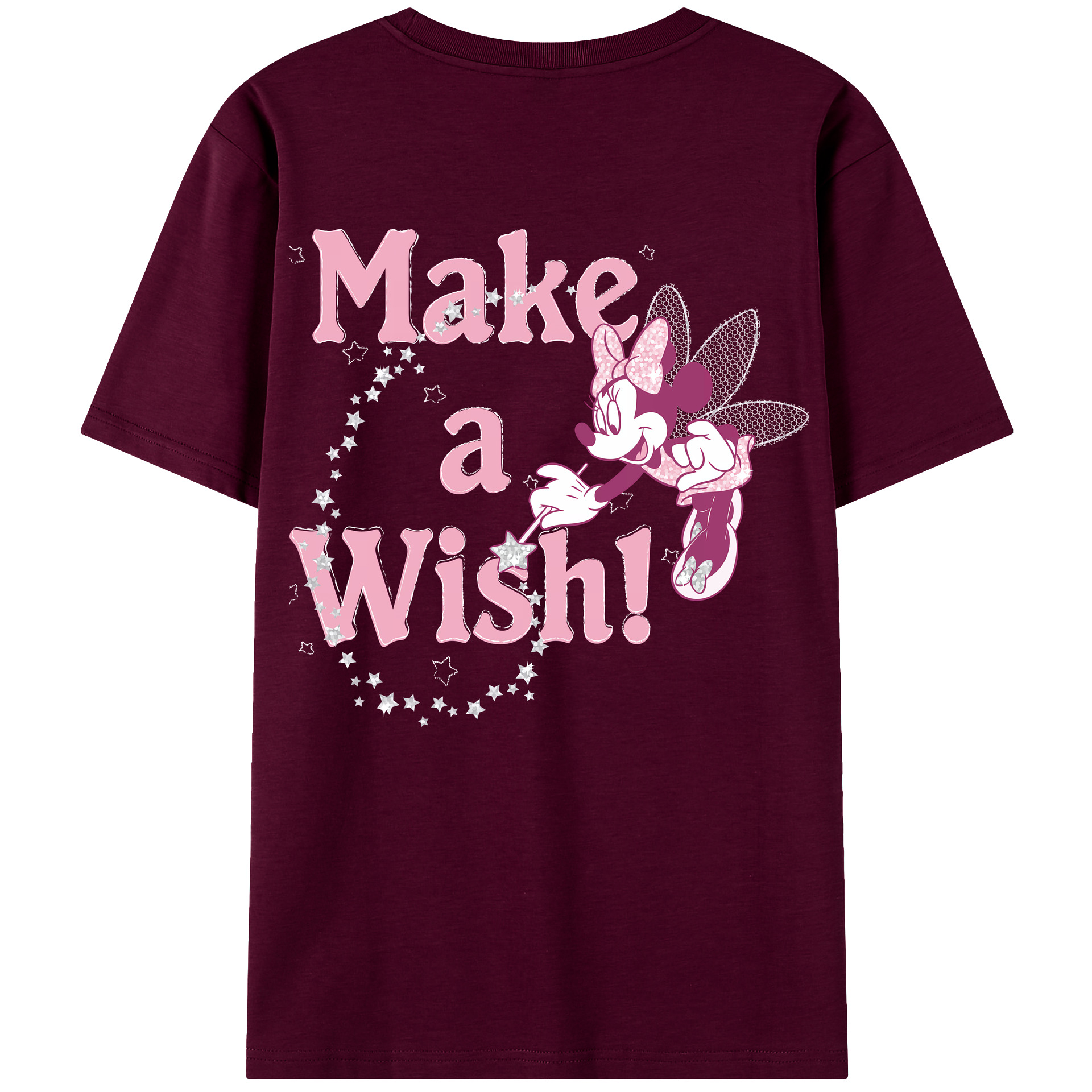 （画像用） ミッキーマウス Mickey Mouse レディース半袖Tシャツ(バックプリント)